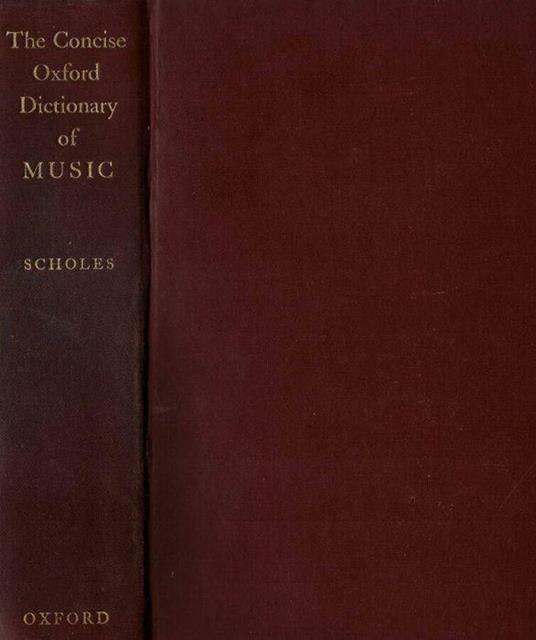 The concise Oxford Dictionary of Music - copertina