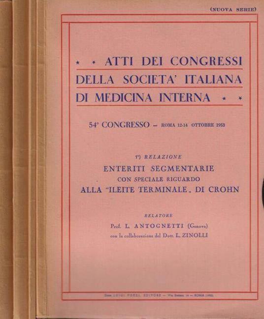 Atti dei Congressi della Società Italiana di Medicina Interna 54° Congresso - copertina