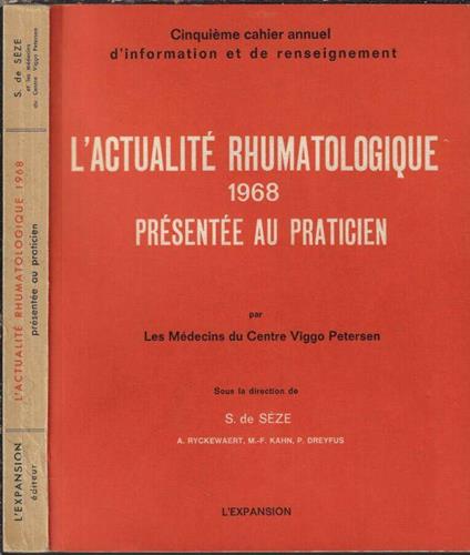 L' actualité rhumatologique 1968 présentée au praticien - copertina