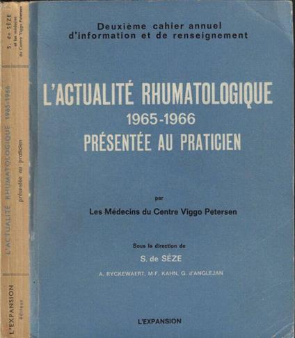 L' actualité rhumatologique 1965-1966 présentée au praticien - copertina