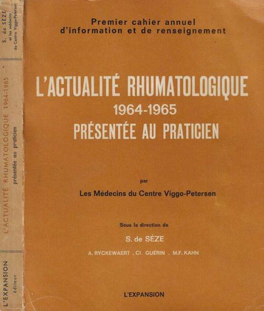 L' actualité rhumatologique 1964-1965 présentée au praticien - copertina