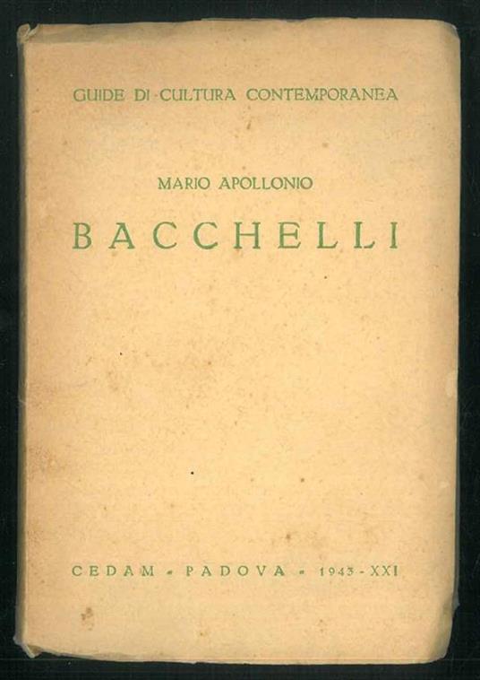 Bacchelli - Mario Apollonio - copertina