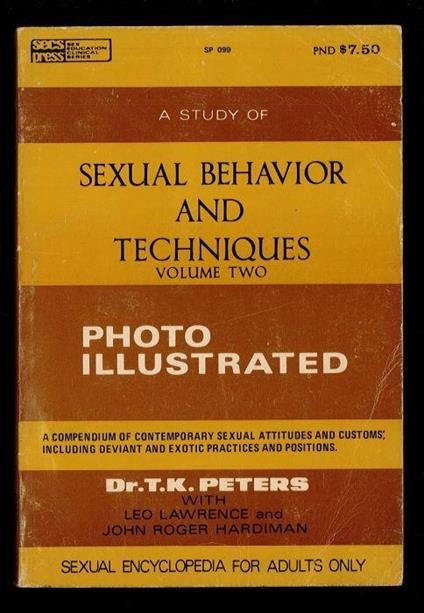 Sexual behavior and techniques - Volume two - Peters - copertina