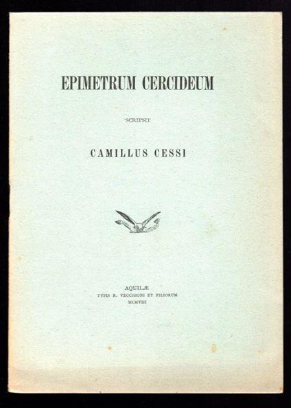 Epimetrum Cercideum - Camillo Cessi - copertina