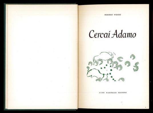 Cercai Adamo - Herbert Wendt - copertina