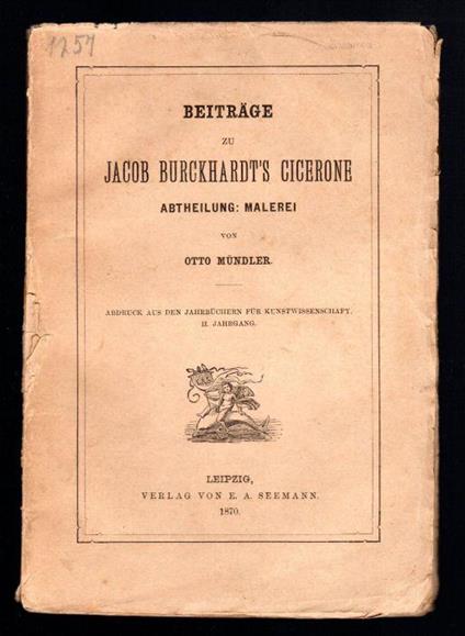 Beitrage zu Jacob Burckhardt's Cicerone - Otto Müller - copertina