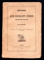 Beitrage zu Jacob Burckhardt's Cicerone