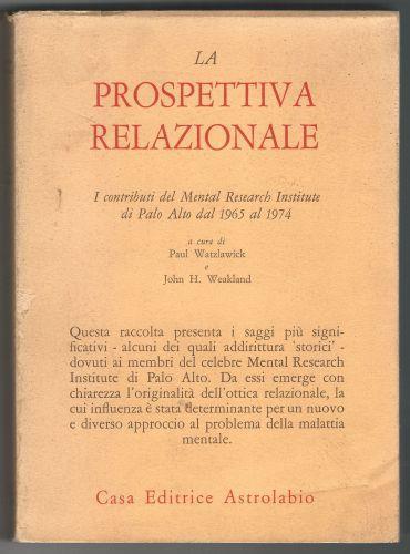 La prospettiva relazionale - Paul Watzlawick - copertina