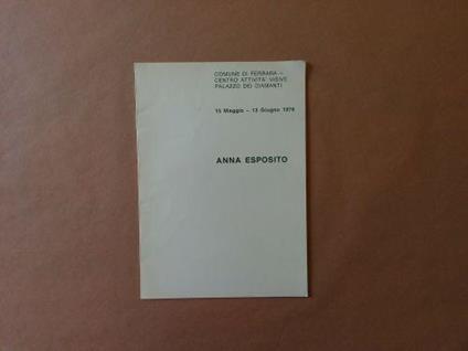 Anna Esposito - Mostra Ferrara Palazzo dei Diamanti - Anna Esposito - copertina