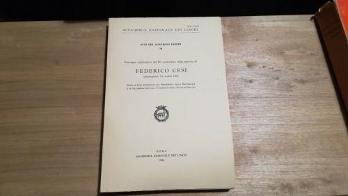 Convegno celebrativo del IV centenario della nascita di Federico Cesi - copertina