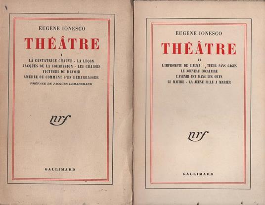 Théâtre. I E Ii - Eugène Ionesco - copertina