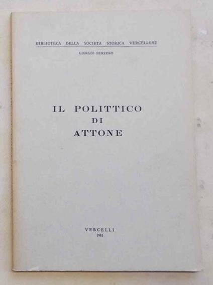 Il polittico di Attone - Giorgio Berzero - copertina