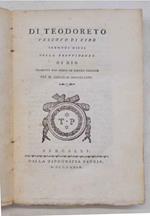 Sermoni dieci della provvidenza di Dio tradotti dal greco in lingua volgare per M. Cornelio Donzellino