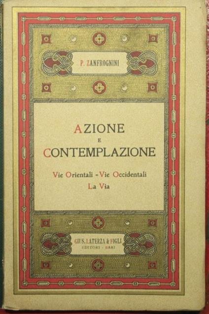 Azione e contemplazione - Pietro Zanfrognini - copertina