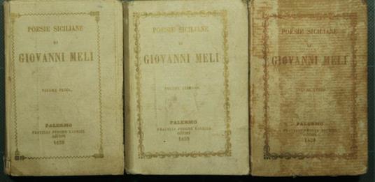 Poesie siciliane - Voll. I-II-III - Giovanni Meli - copertina