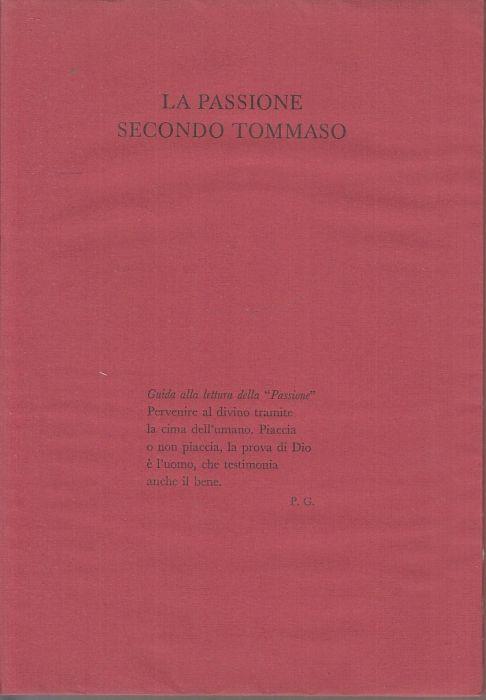 La Passione Secondo Tommaso - Piero Genovesi - copertina