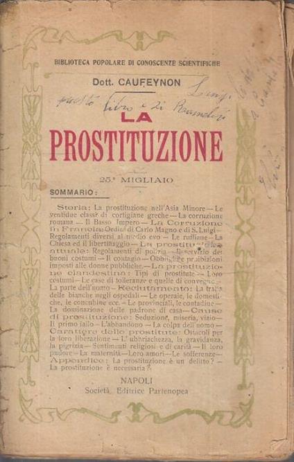 La Prostituzione - copertina
