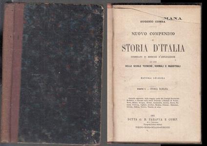 Nuovo Compendio Storia D'italia Parte I - Eugenio Comba - copertina