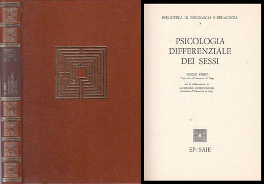 Psicologia Differenziale Dei Sessi - copertina