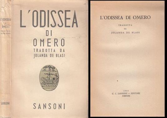 L' Odissea - Omero - Libro Usato - Sansoni 