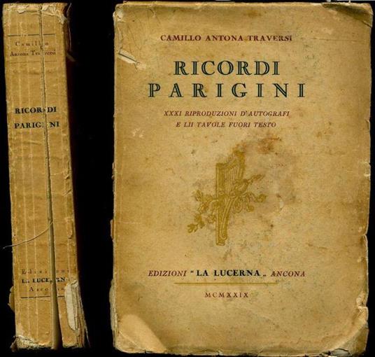 Ricordi Parigini - Camillo Antona Traversi - copertina