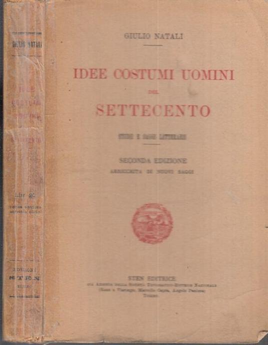 Idee Costumi Uomini Del Settecento - Giulio Natali - copertina