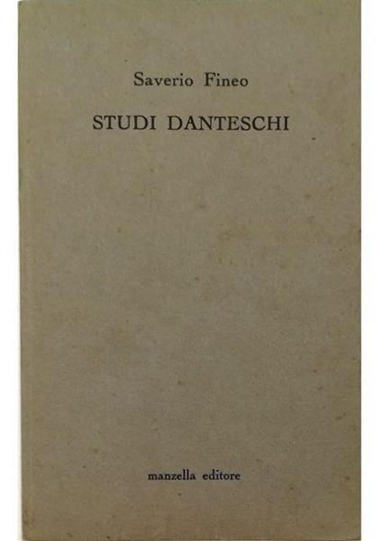 Studi danteschi - Saverio Fineo - copertina