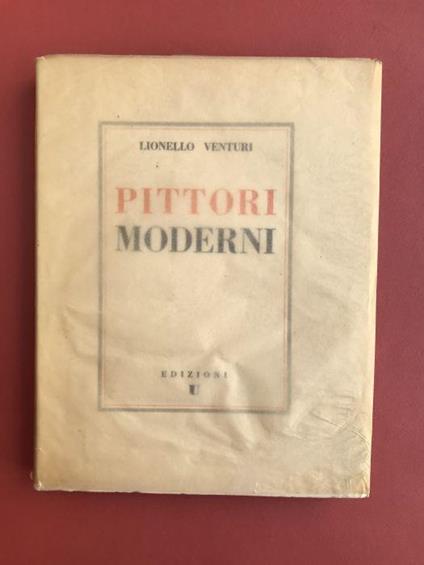 Pittori moderni - Lionello Venturi - copertina