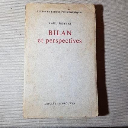 Bilan et perspectives - Karl Jaspers - copertina