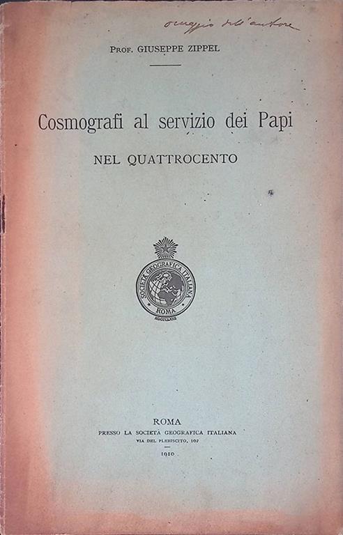 Cosmografi al servizio dei Papi nel Quattrocento - Giuseppe Zippel - copertina