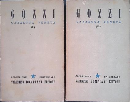 Gazzetta veneta di Gasparo Gozzi. DUE VOLUMI - Bruno Romani - copertina