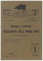 Personale E Materiali Per I Collegamenti Nelle Minori Unita'