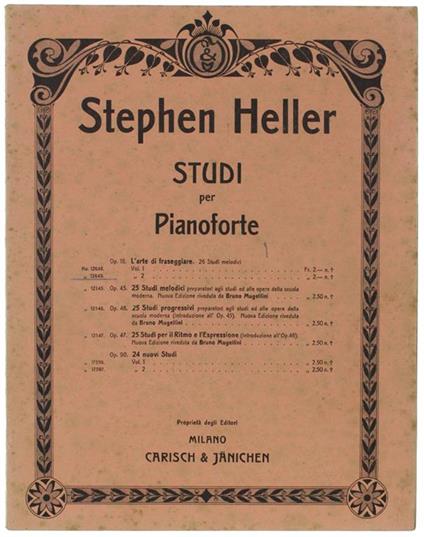 Studi Per Pianoforte. L'arte Di Diteggiare - 26 Studi Melodici. Vol. 2 - Stephen Heller - copertina