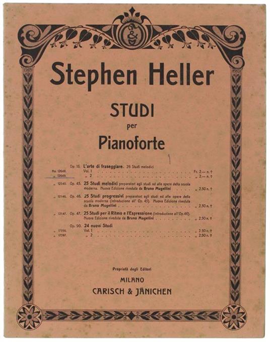 Studi Per Pianoforte. L'arte Di Diteggiare - 26 Studi Melodici. Vol. 2 - Stephen Heller - copertina