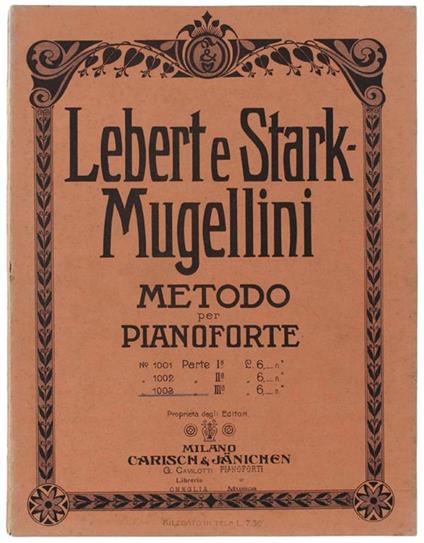 Gran Metodo Teorico-Pratico Per Lo Studio Del Pianoforte Dal Primo Grado Elementare Sino All'ultimo Di Perfezionamento - Sigmund Lebert - copertina