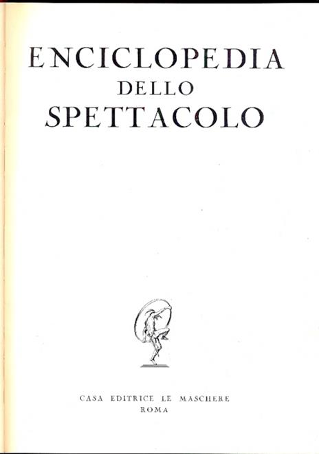 Enciclopedia dello spettacolo - copertina