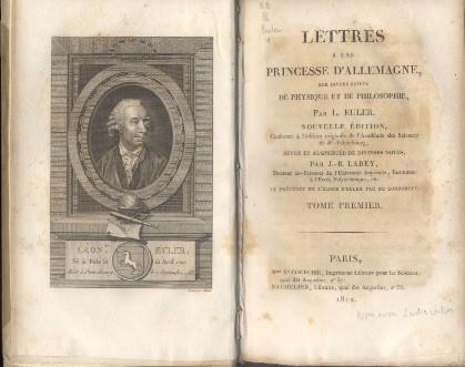 Lettres a une princesse d'Allemagne, sur divers sujets de physique et de philosophie - copertina