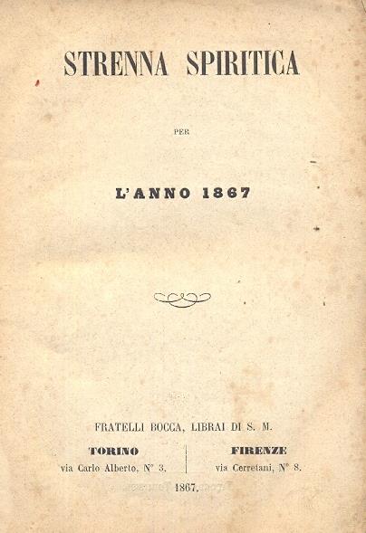 Strenna spiritica per l'anno 1867 - copertina