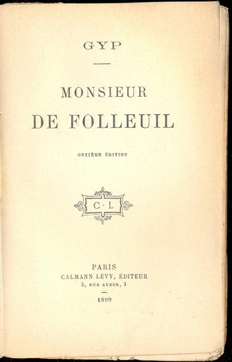 Monsieur de folleuil - Gyp - copertina