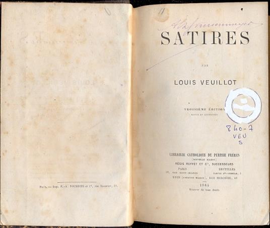 Satires - Louis Veuillot - 2