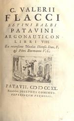 Argonauticon libri VIII. Ex recensione Nicolai Heinsii Dan. F. Petri Burmanni V. C