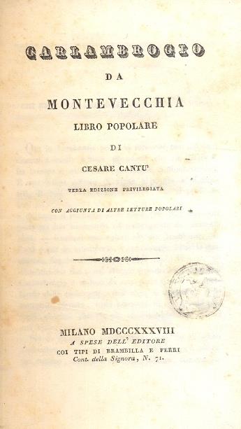 Carlambrogio da Montevecchia - copertina