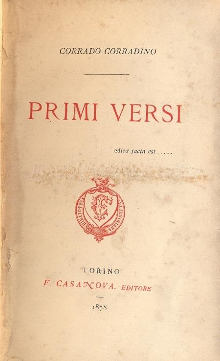 Primi versi - Corrado Corradino - copertina