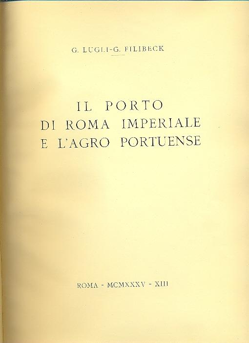 Il porto di Roma Imperiale e l'Agro Portuense - copertina