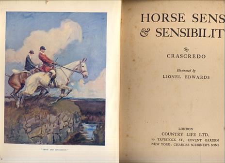 Horse Sense & Sensibility.Illustrated Lionel Adwards - copertina