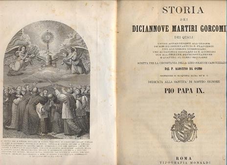 Storia dei diciannove Martiri Gorcomiesi, scritta per la circostanza della loro solenne canonizzazione - copertina