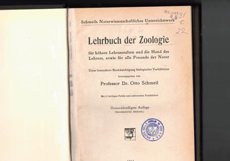 Lehrbuch der Zoologie für höhere Lehranstalten und die Hand des Lehrers, sowie für alle Freunde der Natur - copertina