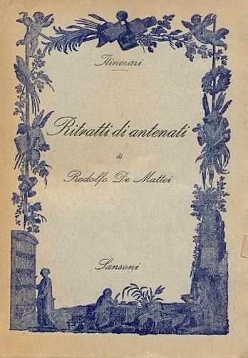 Ritratti di antenati (Itinerari, n. 5) - Rodolfo De Mattei - copertina