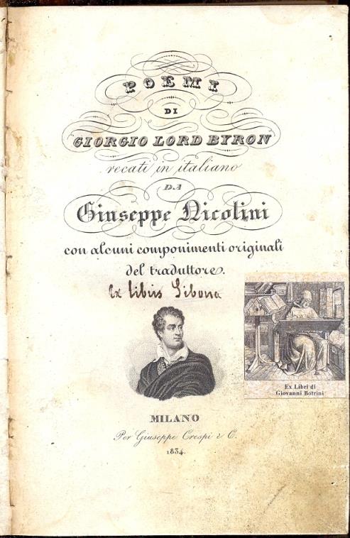 Poemi di Giorgio Lord Byron. Recati in italiano da Giuseppe Nicolini, con alcuni componimenti originali del traduttore - 2