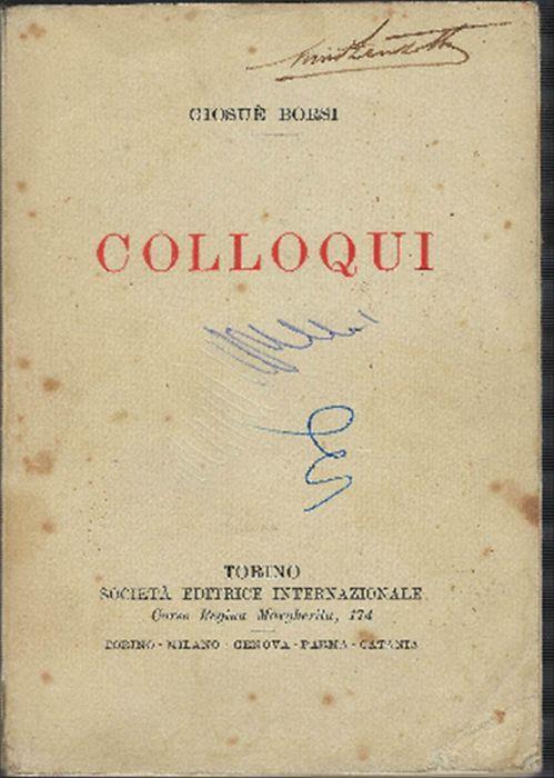 Colloqui - Giosuè Borsi - copertina